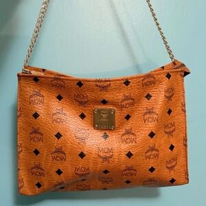 ✨ Vintage MCM Cognac Visetos Monogram Pouch – Authentic München
